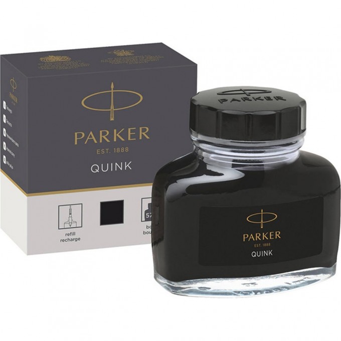 Флакон чернил PARKER для перьевой ручки, чернила черного цвета CW1950375 Флакон чернил PARKER для перьевой ручки, чернила черного цвета CW1950375