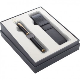 Набор PARKER IM CORE GIFT 20 BLACK перьевая ручка с позолотой и чехол