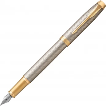 Ручка перьевая PARKER IM PREMIUM WARM GREY GT, F
